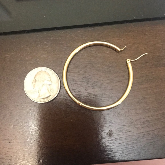 14k gold hoops - Picture 4 of 6